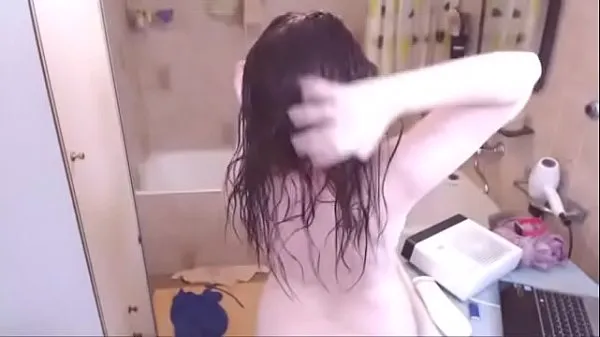 Vroči Spy on your beautiful while she dries her long hair topli filmi