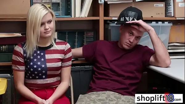 Hot Confused blonde teen caught with a partner by a cop warm Movies