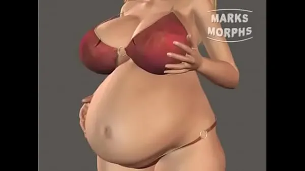 Hotte Sexy Breast and belly growth varme filmer