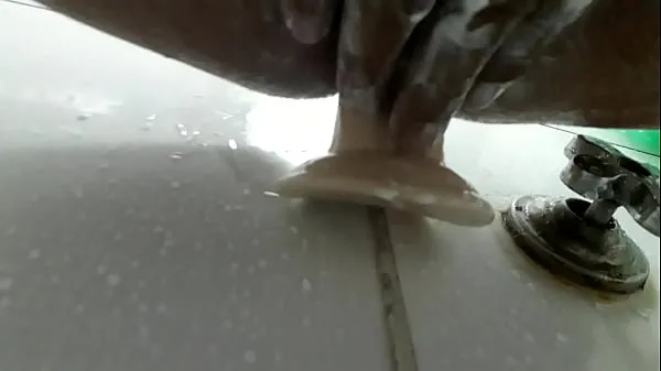 Hot Jerking off with my dildo in the shower warm Movies