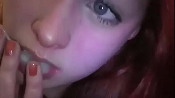 گرم Married redhead playing with cum in her mouth گرم فلمیں