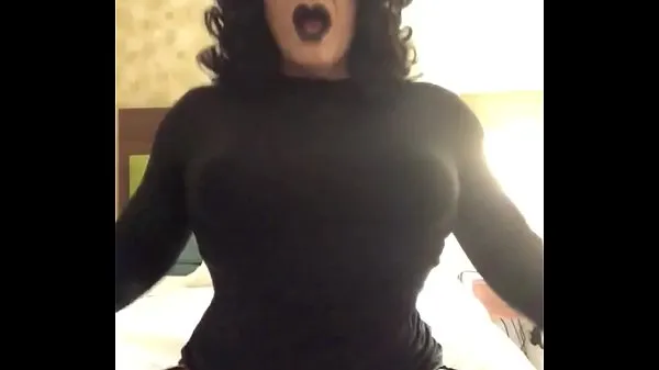 Menő This is a transvestite and her name is Veronica stocking and she is coming all over the bed by herself her make up and black hose heels black dress with in those luscious lips just make it all worthwhile to watch her Get off and it feels so good meleg filmek