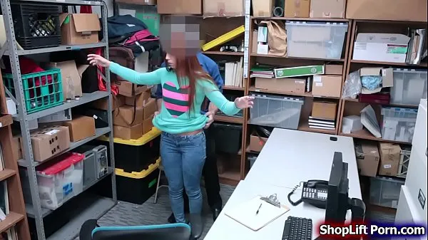 أفلام ساخنة Busty teen is arrested by store officer for stealing bracelet in the jewelry officer conducts a strip search and he finds out the item in her officer made a deal with her if he can fuck her he will not call the cops دافئة