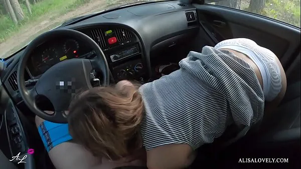 Horny Passenger Sucks Dick While Driving Car and Fucks Driver POV - Alisa Lovely Filem hangat panas
