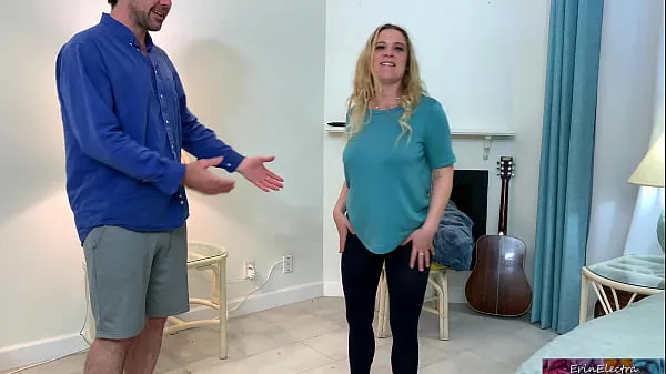 Hot Stepson helps stepmom make an exercise video - Erin Electra warm Movies