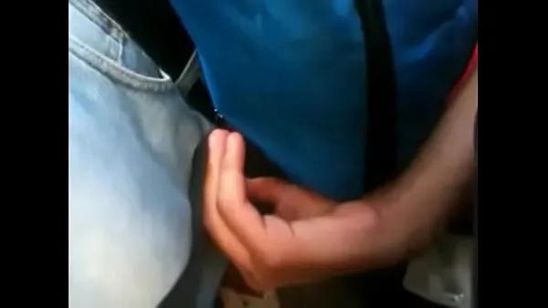 Sıcak grabbing his bulge in the metro Sıcak Filmler