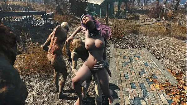 뜨거운 Fallout 4 Ghouls have their way 따뜻한 영화