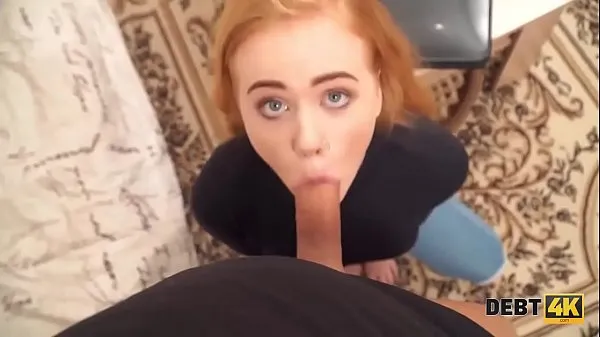Hot Debt4k. Sweetie with sexy red hair agrees to pay for big TV with her holes warm Movies