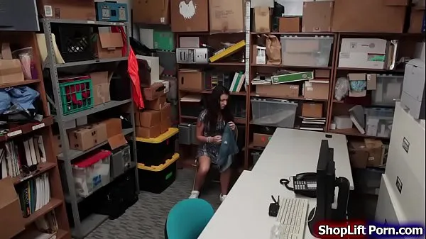 Hot Busty teen is caught by store security shoplifting shorts in the department store.He brings her into the office and conducts a strip that,he tells her that if he can fuck her and makes him happy he wont call the cops and let her go warm Movies