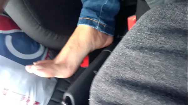 گرم My wife's beautiful foot coming out of her socks گرم فلمیں