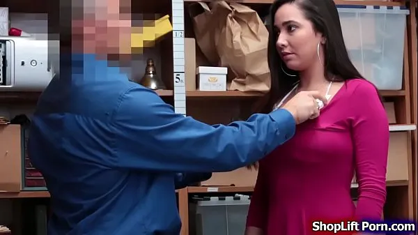 Hot Teen stripper is arrested by store officer for stealing lingeries in the officer conducts a strip search and he tells her that he wont call the cops if she do what he throats his cock and in return he licks and fucks her pussy warm Movies