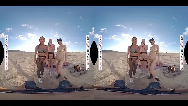 Hotte Naughty America - VR you get to fuck 3 chicks in the desert varme filmer