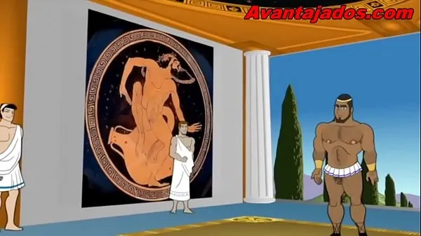 뜨거운 Hercules and Gay Gods of Egypt in Cartoon 따뜻한 영화