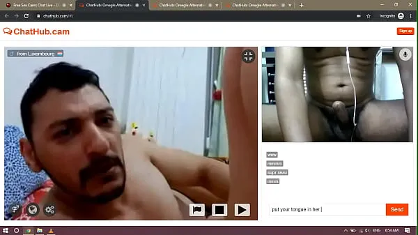 Hotte Man eats pussy on webcam varme filmer