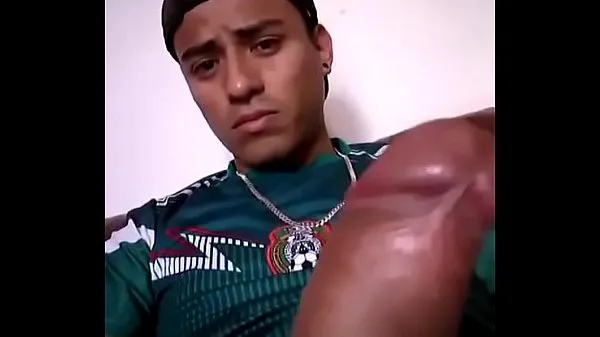 Hete Mexican boy masturbates on his couch warme films