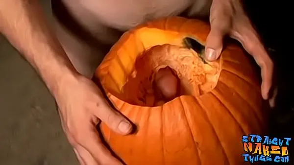 Hot Deviant straight guys are fucking a pumpkin and masturbating warm Movies