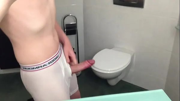 Hot Twink jerking off in white compression shorts warm Movies