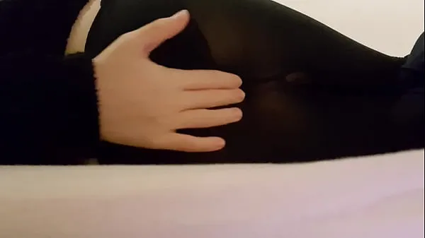 Hete Femboy jerking off and playing with ass in tights - epicfemboii warme films