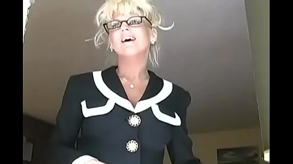 blonde mature french teacher Mrs. Vogue with glasses help student Filem hangat panas