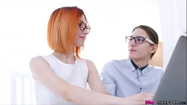 Nóng Elin Holm is a cute nerdy redhead with a thing for smart longhaired guys - FULL SCENE on Phim ấm áp