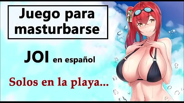 Hete JOI audio in Spanish, alone with your busty friend on the beach warme films