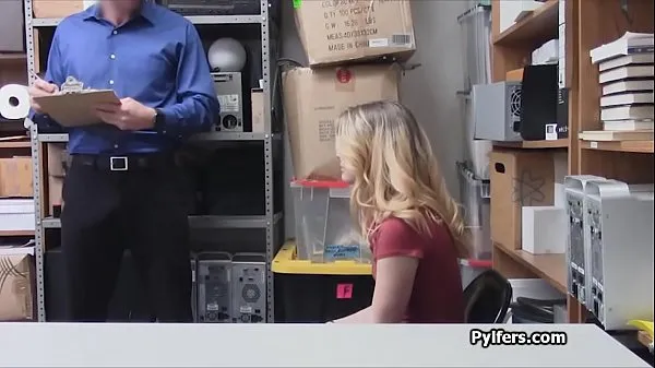 Hot Cute blonde suspect pounded by officer in his office warm Movies