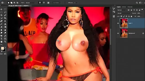 Hot Undressing Nicki Minaj in Photoshop | Full image warm Movies