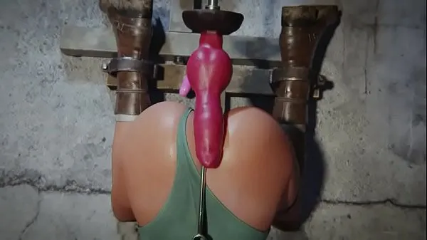 Quente Lara Croft fodida por máquina de sexo [wildeerstudio Filmes quentes