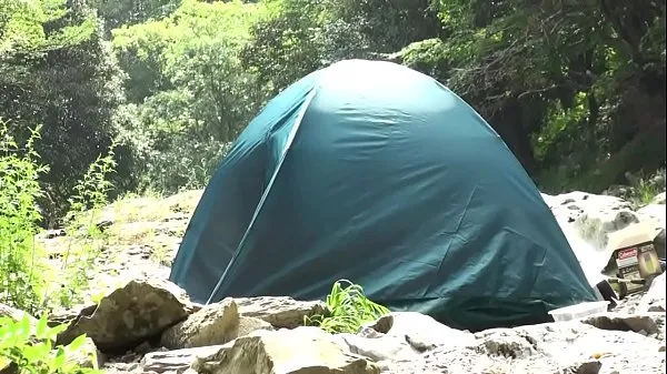 Hot It would be dangerous to be alone in such a closed room (tent)! ?? Mino Kayo warm Movies