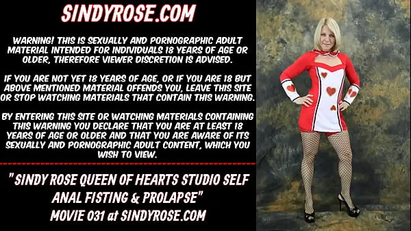 Hot Sindy Rose Queen fo Hearts studio self anal fisting and prolapse warm Movies
