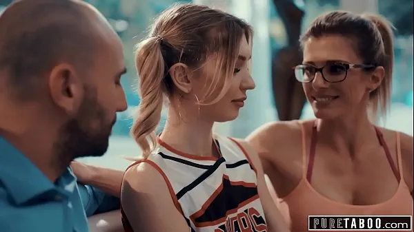 PURE TABOO Cheerleader c. Into Sex with Coach & Her Husband Film hangat yang hangat