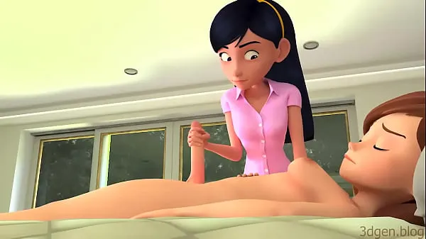 뜨거운 Violet gives Handjob to m. The Incredibles Porn 따뜻한 영화