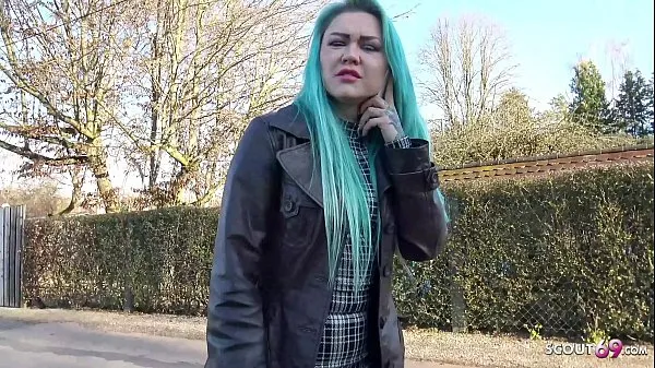 GERMAN SCOUT - GREEN HAIR GIRL TALK TO FUCK FOR CASH AT REAL PICK UP CASTING Filem hangat panas