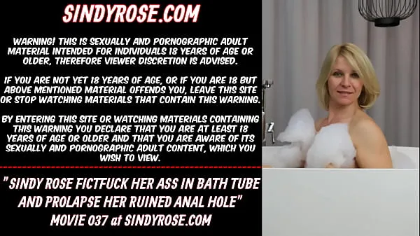 Hot Sindy Rose fistfuck her ass in bath tube and prolapse her ruined anal hole warm Movies