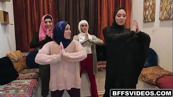 Heta Muslim hijabs BFF's Audrey Royal, Sophia Leone and Monica Sage's bachelorette party varma filmer