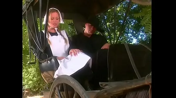 Sıcak Horny Amish scored his blonde busty wife Nina Ferrari to do it in horse carriage Sıcak Filmler