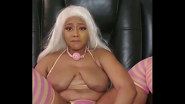Hot Big Tit Ebony Teen Wears Ball Gag and Squirts warm Movies