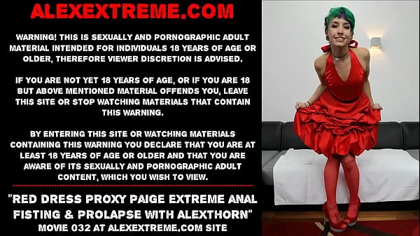 Hot Red dress Proxy Paige extreme anal fisting & prolapse with AlexThorn warm Movies