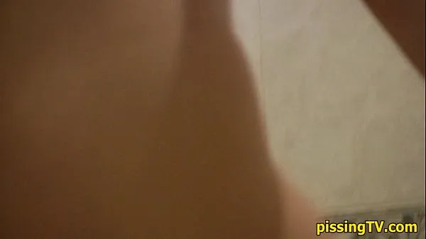 Hot Lada pisses in the bathroom warm Movies