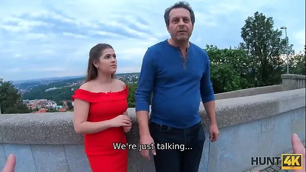 Sıcak HUNT4K. Sweet pale-skinned lady in red dress gets fucked in front of her step dadd Sıcak Filmler