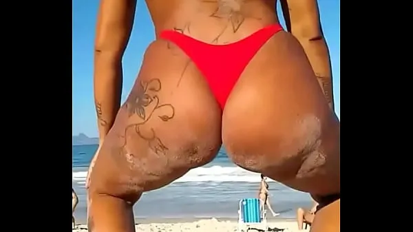 Hot On the beach little bitch wiggling in thong warm Movies