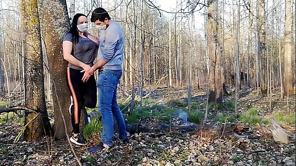 Hot Sex on nature with corona mask warm Movies