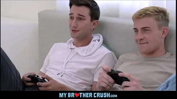 Hot Two Cute Twink Step Brothers Have Sex During Video Game Session warm Movies