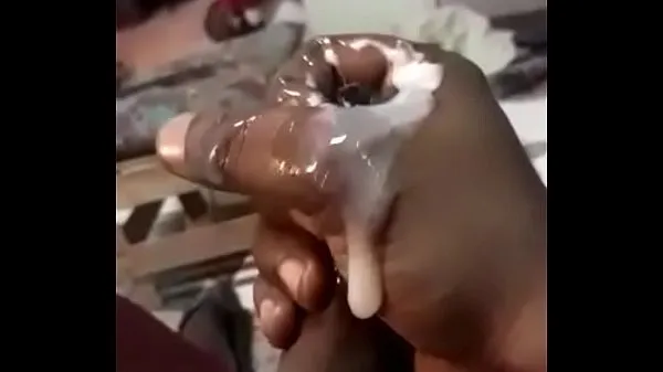 Hot Handjob with a lot of moaning and milk from a black male 2/2 warm Movies