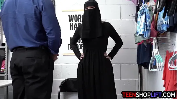 Hot Muslim teen thief Delilah Day exposed and exploited after stealing warm Movies