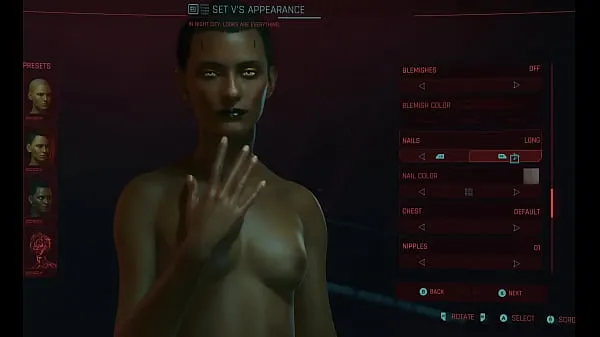 Heiße Cyberpunk Character Customization Genitaloptionenwarme Filme