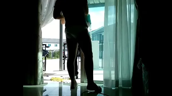 Hot delivery man caught me jerking 外送員 warm Movies
