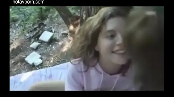 Hot Cute teens make sextape perched precariously in the woods warm Movies
