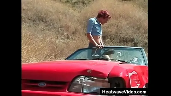 18 And Confused - Michelle Andrews - A pretty redhead teen being fucked on the car in the desert Film hangat yang hangat