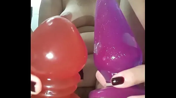 Hot The naughty tried a new toy in her pussy but she really wanted to break her ass and show the deep and loose hole warm Movies